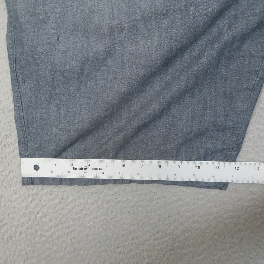 Banana Republic Chambray Chino Shorts Mens 38x10 Blue Cotton Casual Coastal Prep